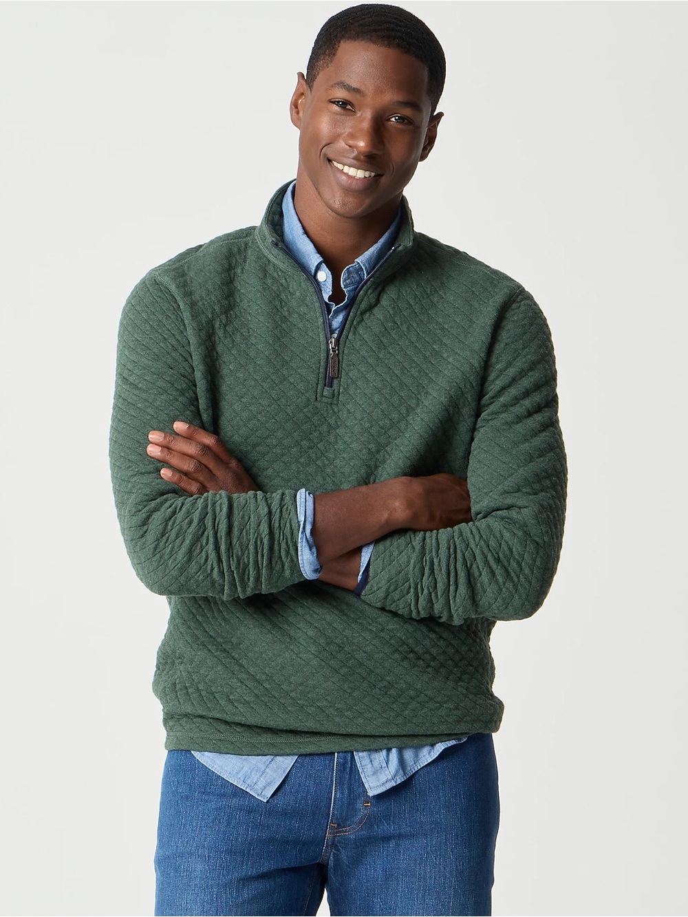 J.Crew Men’s Quarter‑Zip Pullover — NWT